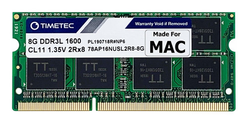 Memoria Ram 8gb 1x8gb Ddr3 1600 Mhz Dimm Timetec 78ap16