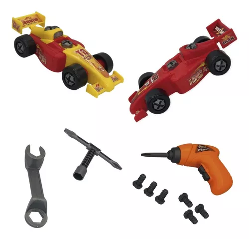 Kit 4 Carrinho Corrida Fórmula 1 Plástico Brinquedo Super F1