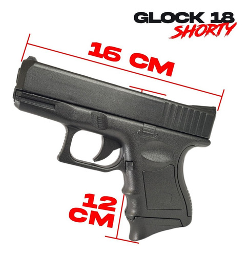 Imagen 4 de 10 de Pistola Airsoft Glock 43 Black 6 Mm Replica Resorte