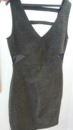 Imagen 3 de 4 de Vestido Daniel Cassin Toque Dorado