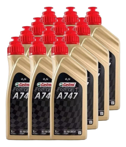 Aceite Castrol Power 1 A747 2t Competición Pack X 12 Litros