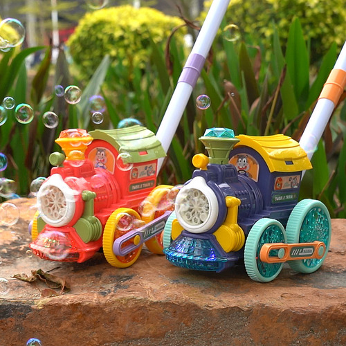 Tren Burbujas Juguete Electronico Maquina Luz Y Sonido Niños Color Color Al Azar