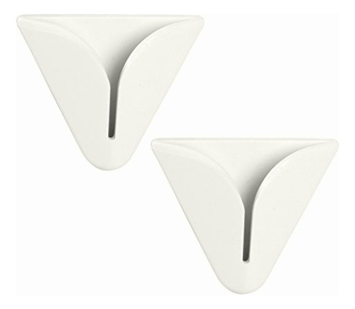Interdesign Self-adhesive Towel Grabber, White, Set Of 2