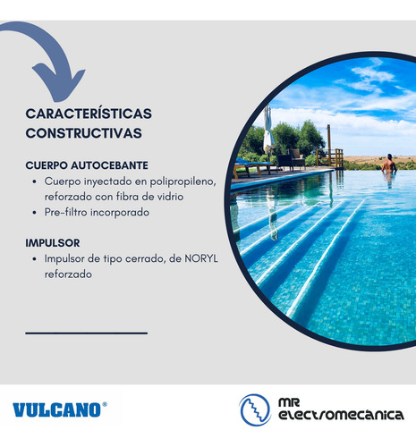 Imagen 7 de 10 de Bomba Autocebante Bae100 Vulcano De 1 Hp 19.200 Litros/hora