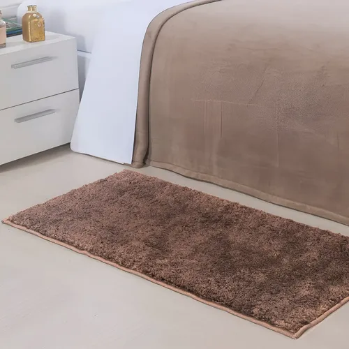 Tapete Oásis Classic Quarto Retangular 1mx0,5m Bege Antiderrapante