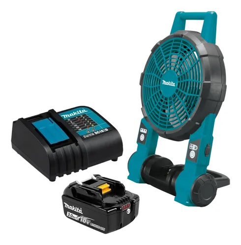 Kit Makita Bateria 18v 3.0ah + Cargador + Ventilador Dcf201z