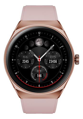 Smartwatch Reloj Inteligente Stf Kronos Trek 1.38 Pulgadas Caja Rosa Correa Rosa Bisel Rosa Diseño de la correa Mesh