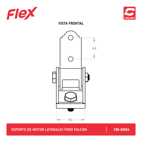 Imagen 3 de 7 de Soportes De Motor Laterales Ford Falcon 221 Collino Cuotas