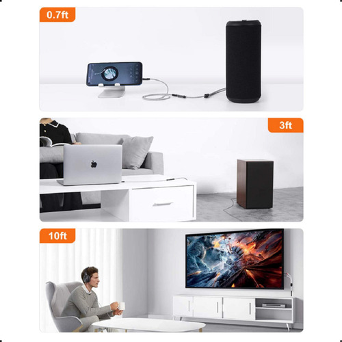 Cabo P2 Fêmea Para Rca 3.5mm Qualidade Premium 2 Metros