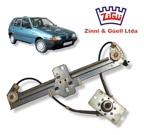 Mecanismo Eleva Vidrio Fiat Uno 4p Tras-der 291-1423