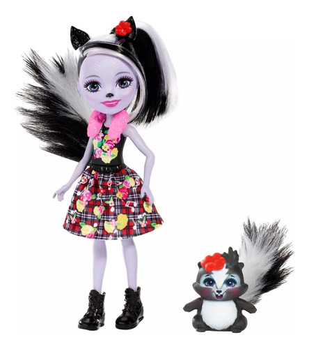 Muñeca Enchantimals Sage Skunk & Caper Mascota Mattel
