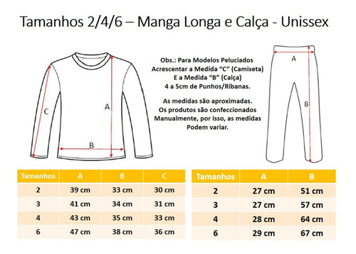 Imagem 8 de 8 de Combo Com 2 Pijamas Infantil Tamanhos 2/3/4/6 Malha Menina