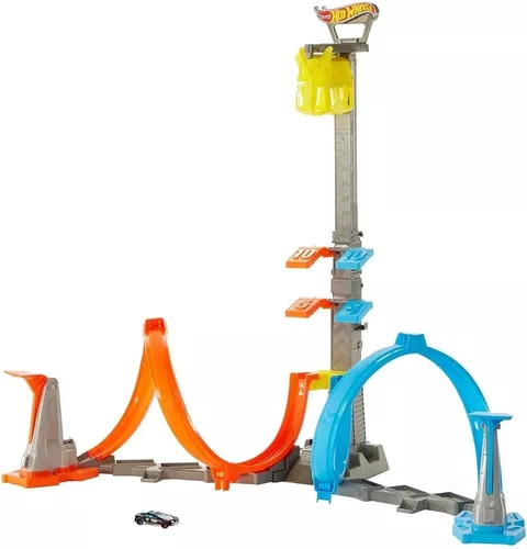 Hot Wheels Track Builder Pista Lançador com Looping Ajustável -  Mattel