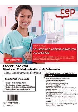 Pack Del Opositor. Técnico En Cuidados Auxiliares De Enferme