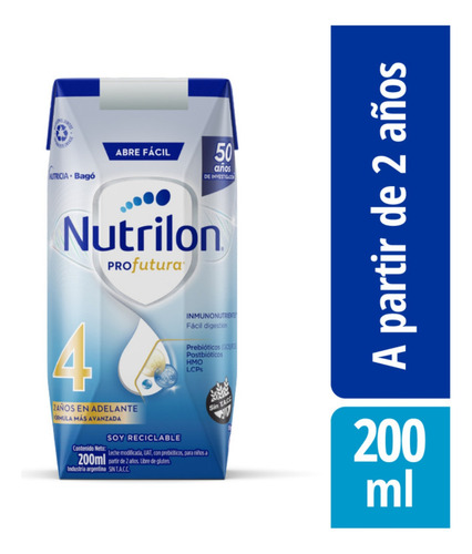 Leche De Fórmula Líquida Nutricia Bagó Nutrilon Profutura 4 Brik 200ml - 1 Unidad