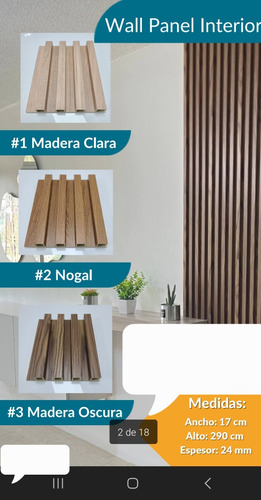 Vi Wall Panel Pvc Madera Oscura Interior-exterior 2.90x17x24