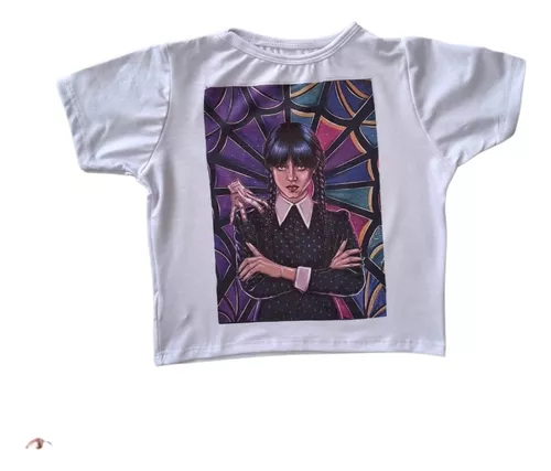 Cropped Wandinha Addams Art Of Debs  Vandinha adams, Camisetas  personalizadas, Como se vestir bem