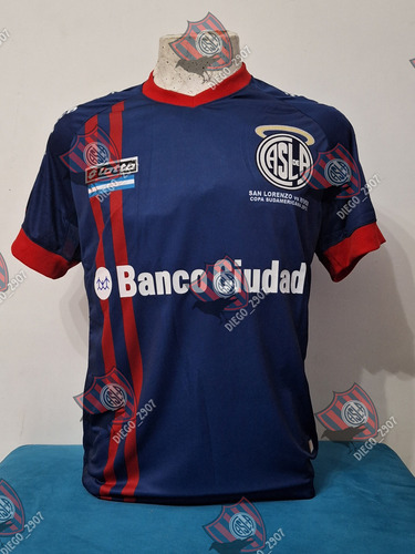 Camiseta San Lorenzo Azul 2013 Sudamericana Vs River.