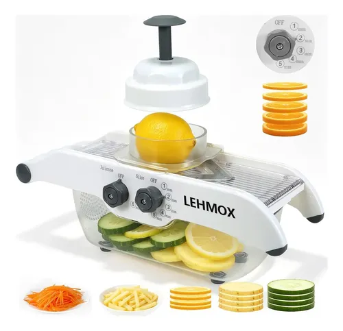 Mandolin Profissional Cortador Fatiador Legumes Frutas Inox Branco