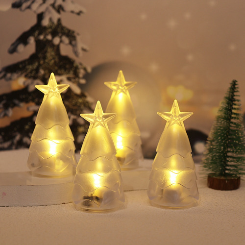 Luz Nocturna Brillante Con Forma De Árbol De Navidad Con For