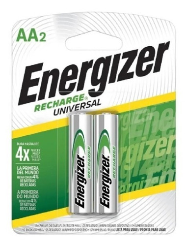 Imagen 1 de 4 de Pilas Energizer Aa Recargable