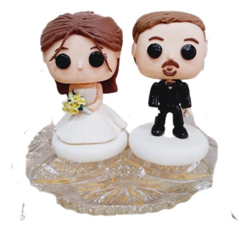 Novios Funkopop Personalizado Decoración De Torta 