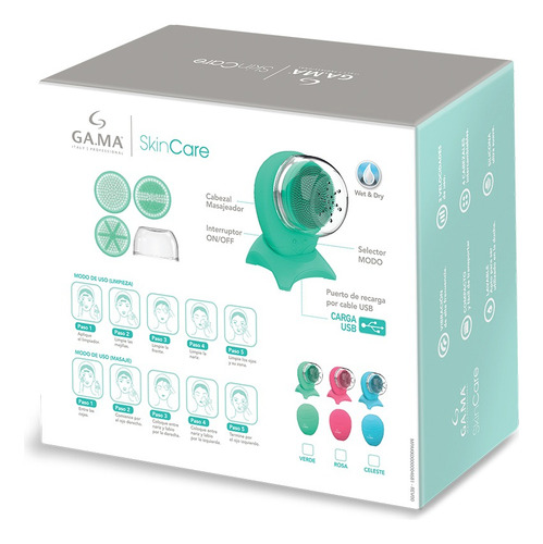 Cepillo 4 En 1 Gama Skincare Wet&dry Con Carga Usb Color Fucsia