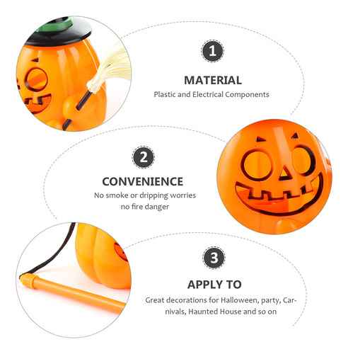 Lámpara Portátil Halloween Ghost Screaming Pumpkin Lant