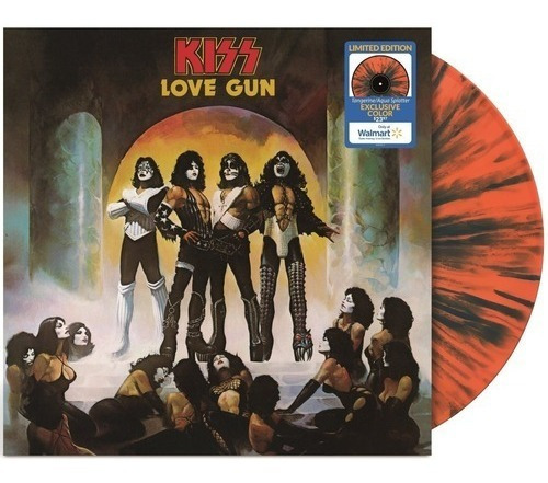 Kiss Love Gun LP Colorido Splatter Exclusivo de Walmart Limited