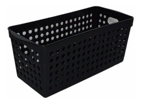 Cesto Organizador Calado Plastico Colombraro Cod 945 Negro