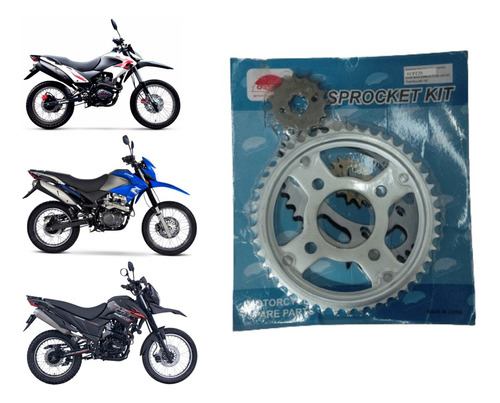 Kit Corona Y Piñon Zanella Tt 200 Zr150 200 46/15 S/ Rebaje 