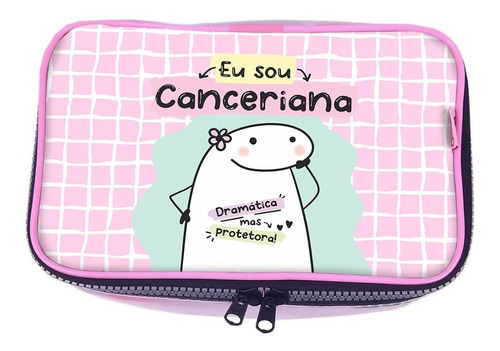 Estojo Box Flork Signos Horóscopo Transparente 100 Pens Cor Rosa Câncer