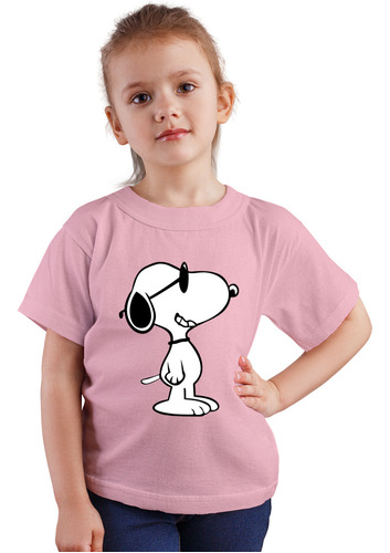 Polera Niños Snoopy Cool Gafas Peanuts 100% Algodon Wiwi