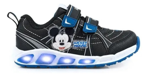 Zapatillas Footy Disney Mickey Velcro Con Luces Al Pisar Ori