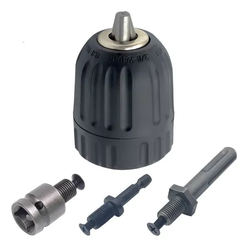 Adaptateur Mandrin Sans Clé 1/2" (13mm) Pour Perceuse/visseuse à Choc - Filetage 1/2"-20UNF