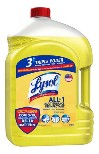 Lysol Triple Poder Desinfectante Cítrico 6 L