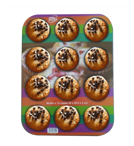 Molde Muffin X12 Cool Bazar Aluminio Antidherente