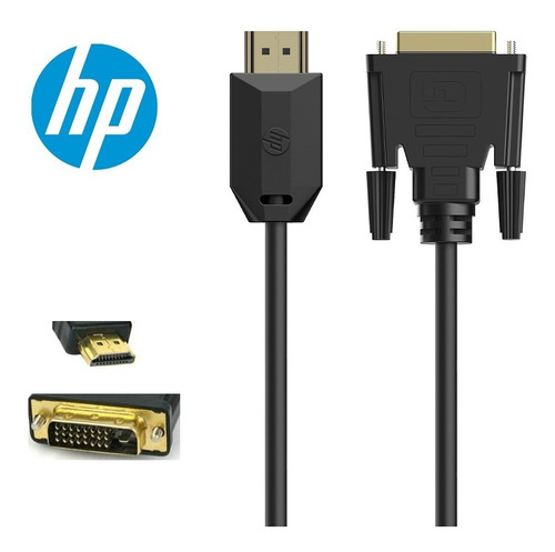 Cabo Hdmi Macho X Dvi Macho 24+1 2 Metros Bidirecional 2m Hp