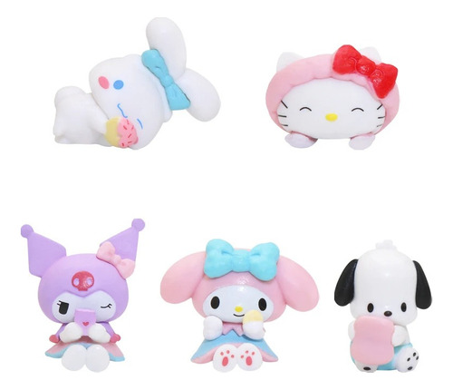 Set Figuras - Kuromi Melody Hello Kitty Pochacco Cinnamoroll