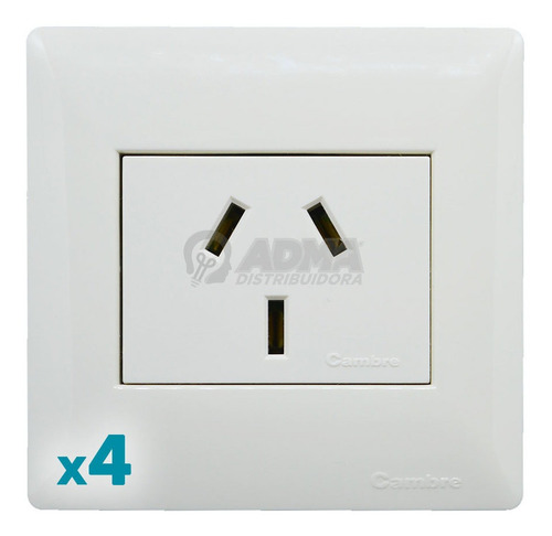 Tapa Bastidor Mignon Cambre Siglo Xxii + Toma 20a Pack X4