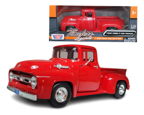 1956 Ford F-100 Pickup 1:24 Motormax Premium Diecast 