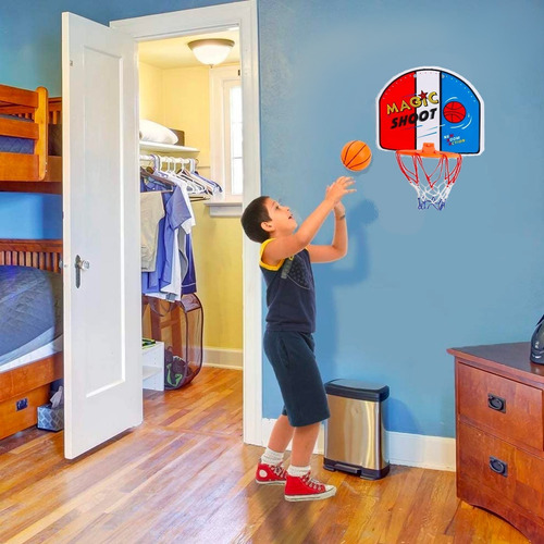 Imagen 6 de 6 de Mini Tablero De Basquetbol Con Canasta Y Pelota Set Basket