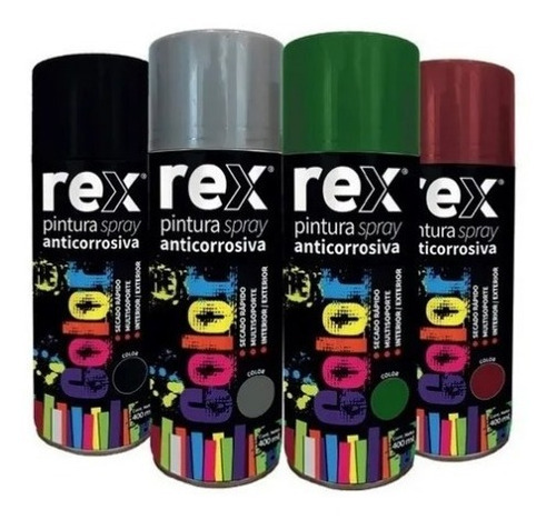 Spray Anticorrosivo Rex 400 Ml Colores Varios 