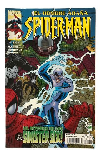 El Hombre Araña Spiderman #107 Sinister Six Edit. Vid 2003