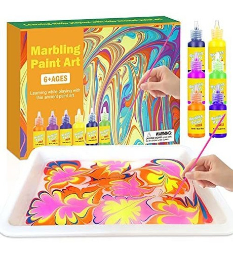 Kit De Manualidades De Pintura Marmoleado Mfjl Para Niños -