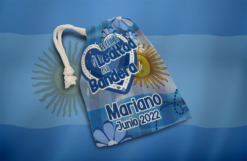 Diseños Bolsas Bolsitas Jura Lealtad Bandera Sublimación M2