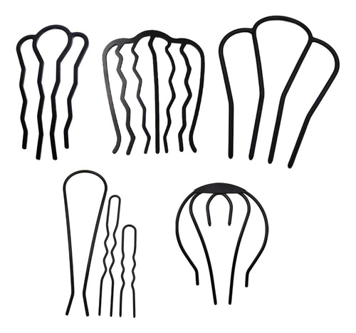 7 Peines Laterales Para Cabello Francés, Alfileres Para Moño