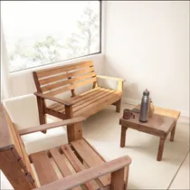 Comprar Sillon Jardín Madera Maciza Rustico Juego Jardín Exterior