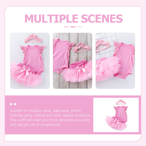 1 Conjunto De Mamelucos De Tul Para Bebés Y Niñas