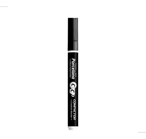 Caneta Creative Marker Porcelana Compactor Preta